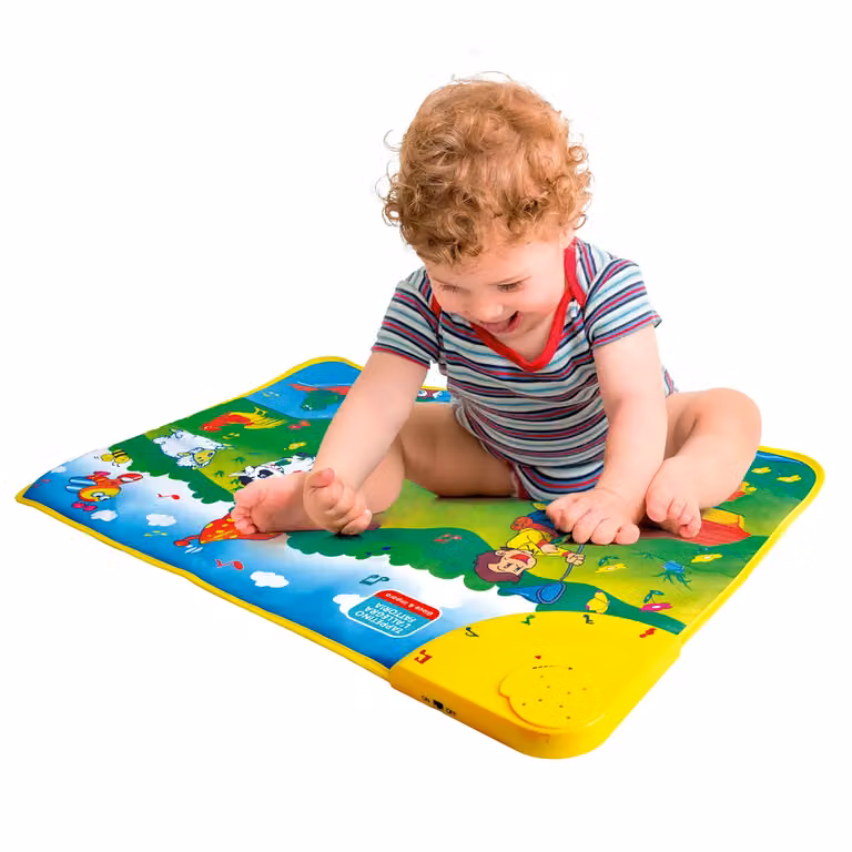 TU GIOCHI Tappetino Interattivo L’Allegra Fattoria per l'apprendimento sensoriale e cognitivo L/P: 75 x 50 cm