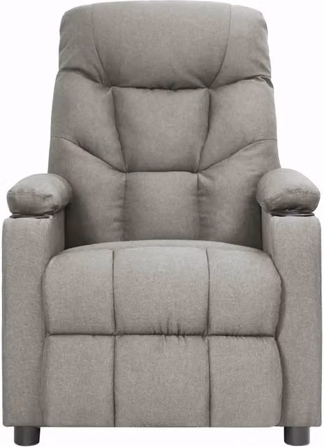 Divano Sedia-Poltrona Reclinabile in Tessuto Grigio Chiaro 761572