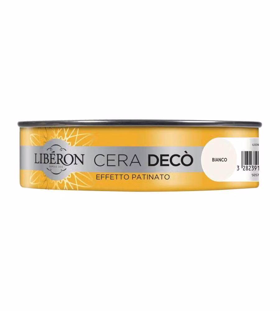 Libéron Cera Decò Effetto Patinato Bianco 0,15 L per Mobili in Legno