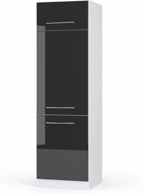 Armadio frigorifero Fame-Line Antracite lucido/Bianco 60 cm Vicco