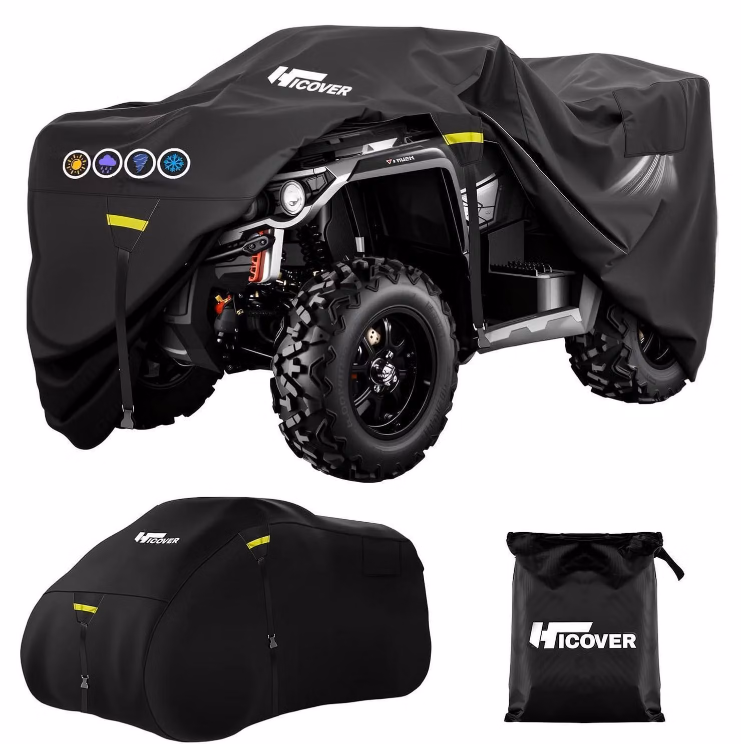 Telo protettivo per quad, dimensioni XL, 210x120x115 cm, tessuto 600D, resistente, impermeabile, adatto per interni ed esterni, antivento, resistente alla neve, anti-polvere