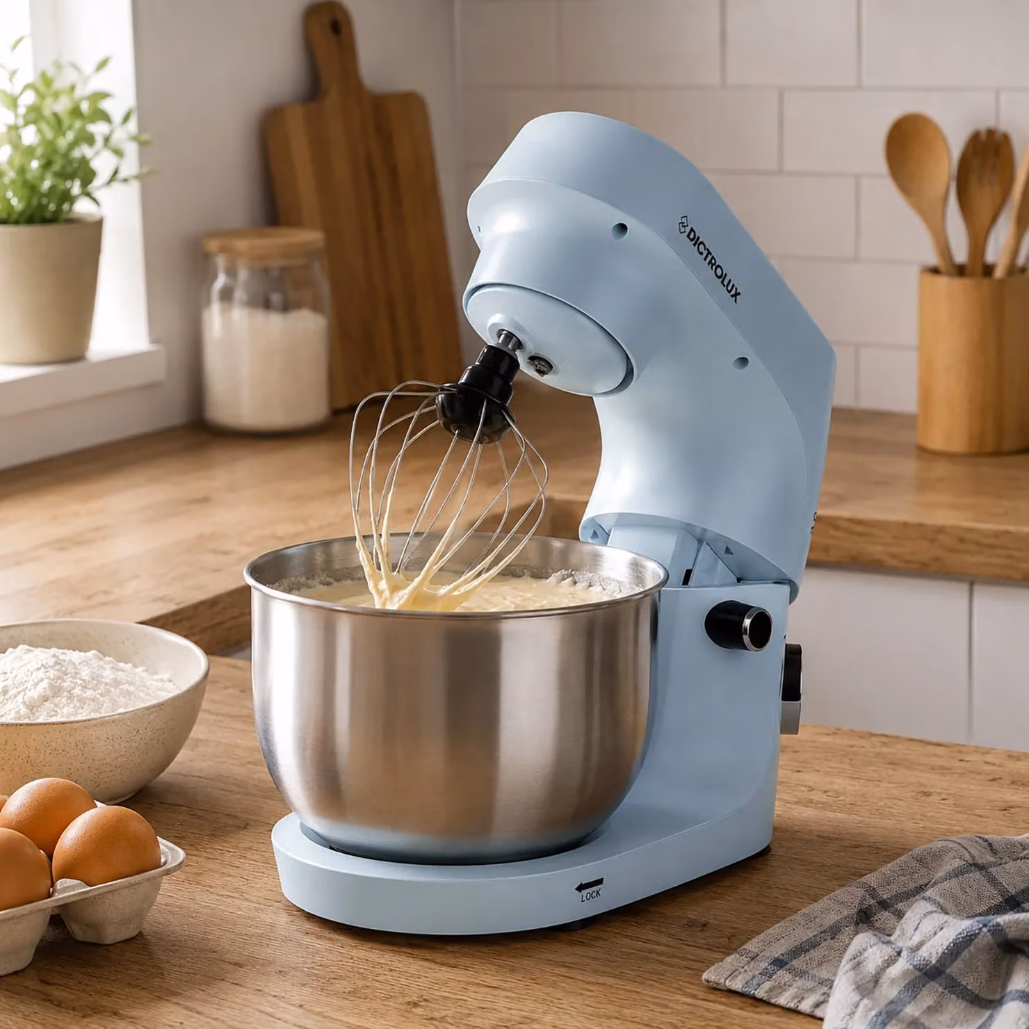 Impastatrice Dictrolux Swing Collection SM-2546 Celeste, Capacità 4 L, 1500 Watt – 2