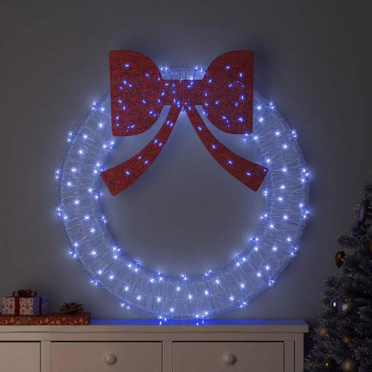Lampada LED Corona vidaXL Blu con telecomando e alimentazione USB, L: 120 cm