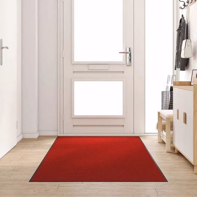 Tappetino rettangolare moderno vidaXL rosso e nero in poliammide, L: 120 cm, P: 300 cm – 1