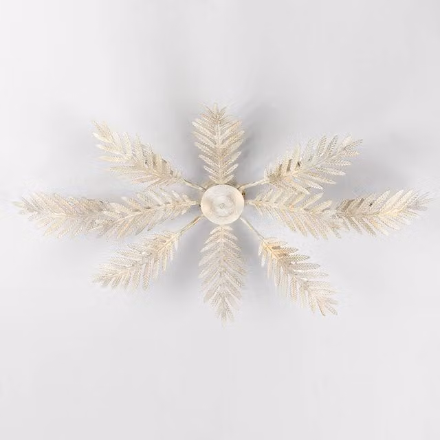 Plafoniera ovale Onli in stile Art Nouveau color beige in metallo