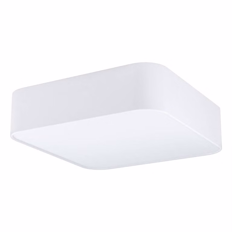 Plafoniera Contemporanea Pasteri Square 5 Luci Acciaio Bianco