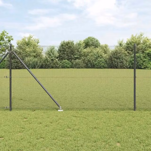 Recinzione in rete saldata con punte 100 x 1 m Grigio Rete 3352263