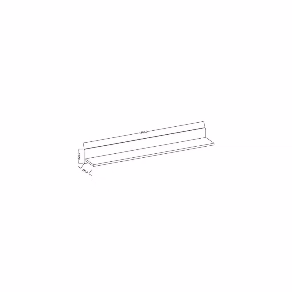 Scaffale da muro moderno Meublorama BREDA in legno colore marrone, L: 180 cm – 2