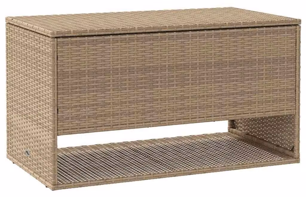 Cuscineria beige in rattan sintetico per esterni