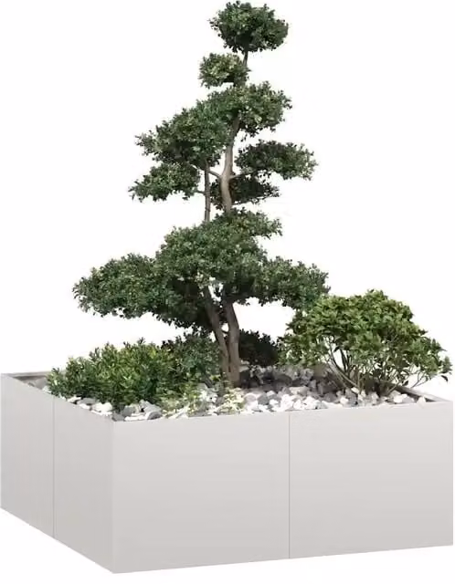 Fioriera 100x100x40 cm in Acciaio Inox 860819