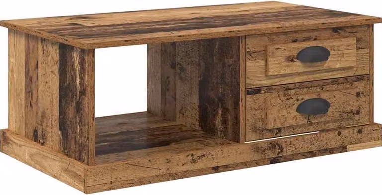 Tavolino da salotto con cassetto Legno vecchio 90 x 50 x 35 cm