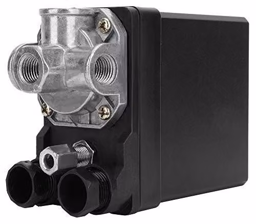 Interruttore di pressione a 3 fasi, a 4 fori, per compressore d'aria pneumatico, con attacco G1/4"