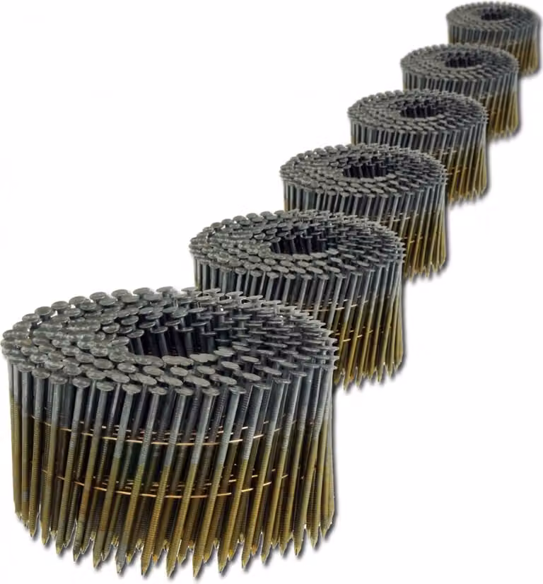 3,1x90 mm Chiodi da bobina lisci zincati a 16° per chiodatrice a bobina Prebena BeA Bostitch Paslode 3,6M K