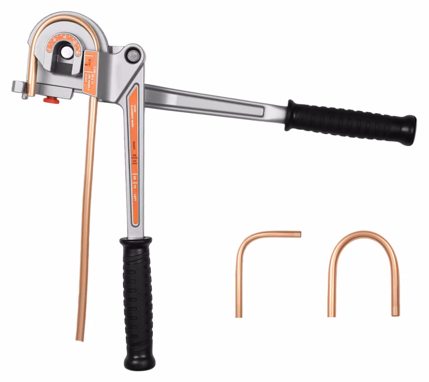Piega tubi manuale SucceBuy, per tubi con diametro esterno di 6,35/9,525/12,7 mm, strumento 3-in-1 con livella integrata, piegatrice a 180° per tubi di rame e alluminio, ideale per riparazioni auto e applicazioni di climatizzazione e riscaldamento