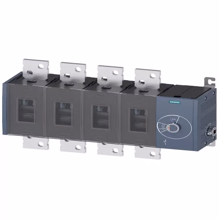 Sezionatore Siemens 2000 A, serie 5, 4 poli, azionamento laterale a destra, unità base 3KD56440RE400