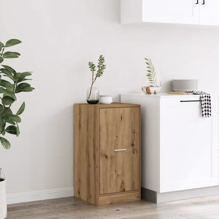 Armadietto da farmacia vidaXL in legno rovere marrone con ante a battente, L: 40 cm, P: 41 cm, H: 77,5 cm