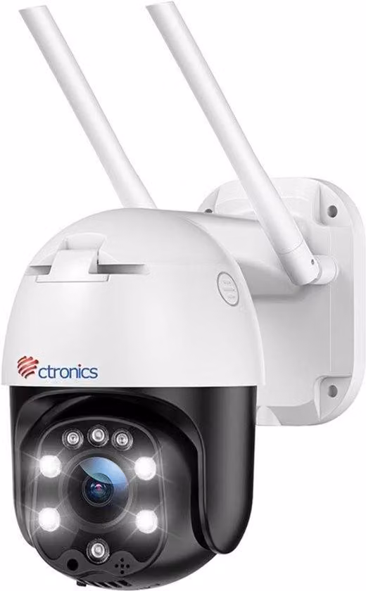 Telecamera di sicurezza per esterni con Wi-Fi, zoom ottico 4x, visione notturna e tracciamento automatico delle persone