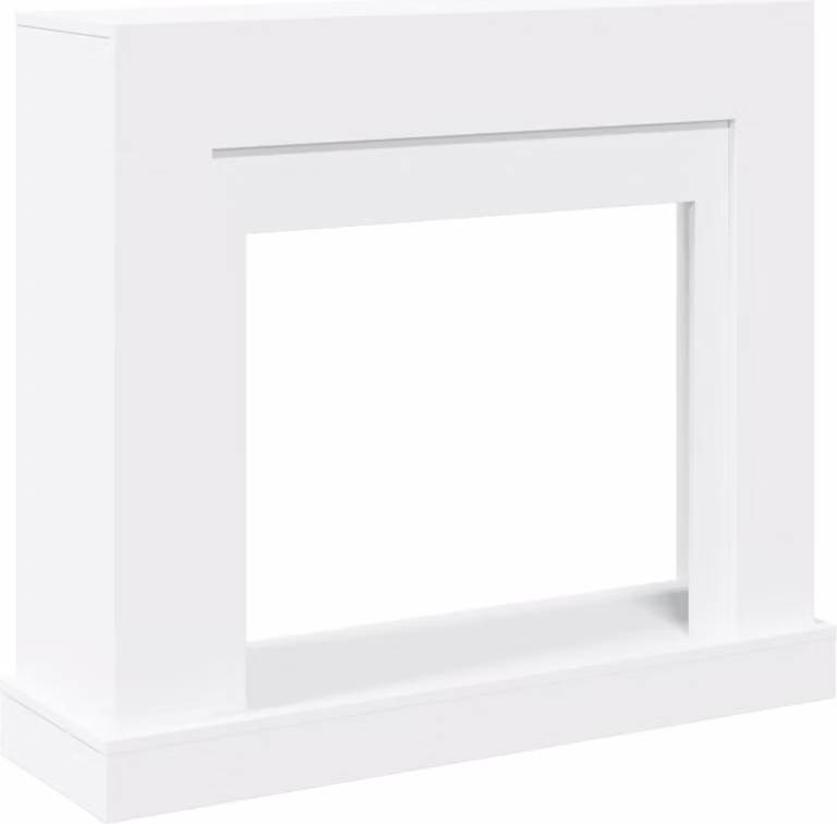 Cornice per Camino Bianca 100x30x87,5 cm in Truciolato