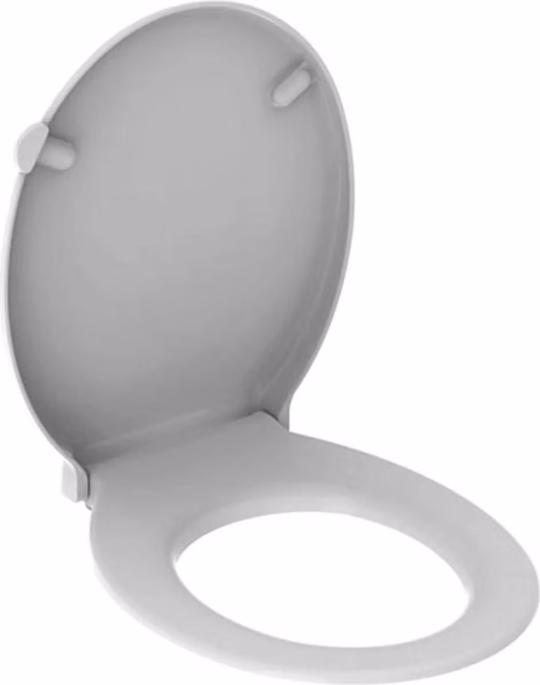 Geberit Renova Comfort Basic Sedile WC bianco, antibatterico, con perno cerniera, 1 pezzo.