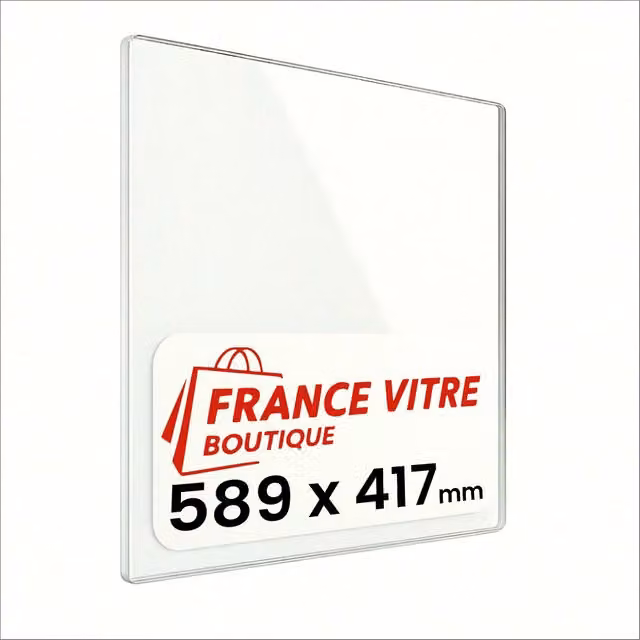 589 x 417 x 4 mm - Vetro per stufa a legna - vetro camino di ricambio - vetro per caminetto resistente al fuoco - France Vitre