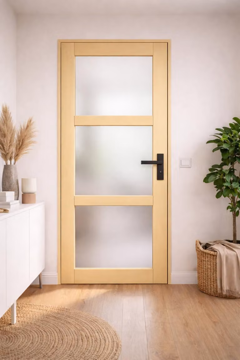 Bloc Porta Ayous Vetrata H204 x L73 cm, lato tavolo P. sinistra, maniglia GD MENUISERIES