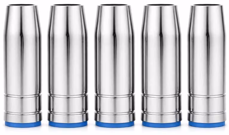 5 pezzi di ugello per gas MIG, compatibili con torce per saldatura MIG/MAG, conico, 15 mm