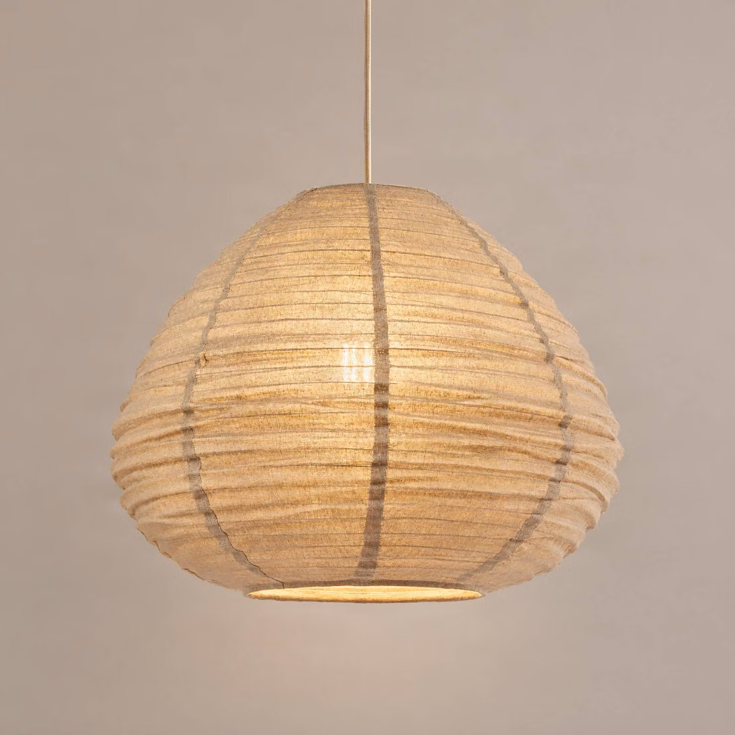 Lampada a sospensione Autumn Lindby, dimmerabile, Alluminio / Grigio / Zincato, Soggiorno / Sala da pranzo, Tessuto / Stoffa / Seta, Scandinavo, Lampada a sospensione