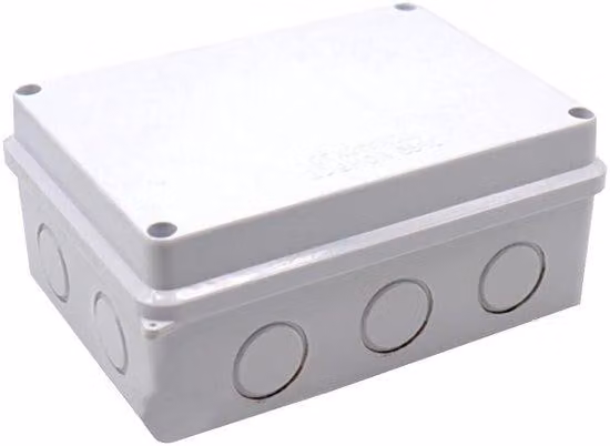 Custodia elettronica - Valigetta per utensili - Protezione per componenti elettronici - Resistente agli agenti atmosferici (grado di protezione IP55) - Dimensioni: 150x110x70 mm - Colore: bianco