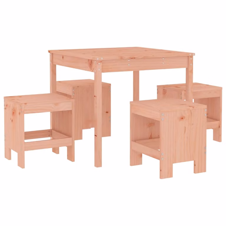Set da Pranzo per Giardino 5 pz in Legno Massello di Douglas