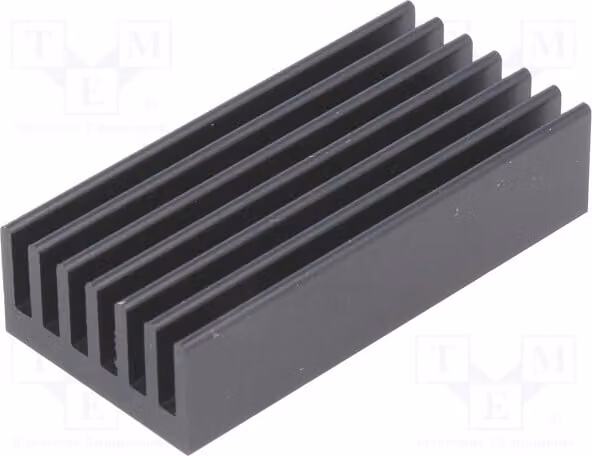 1 radiatore: stampato, lunghezza: 50 mm, colore nero, larghezza: 24,2 mm, con alette, altezza: 12,3 mm, modello SK 551 50 SA, per raffreddamento