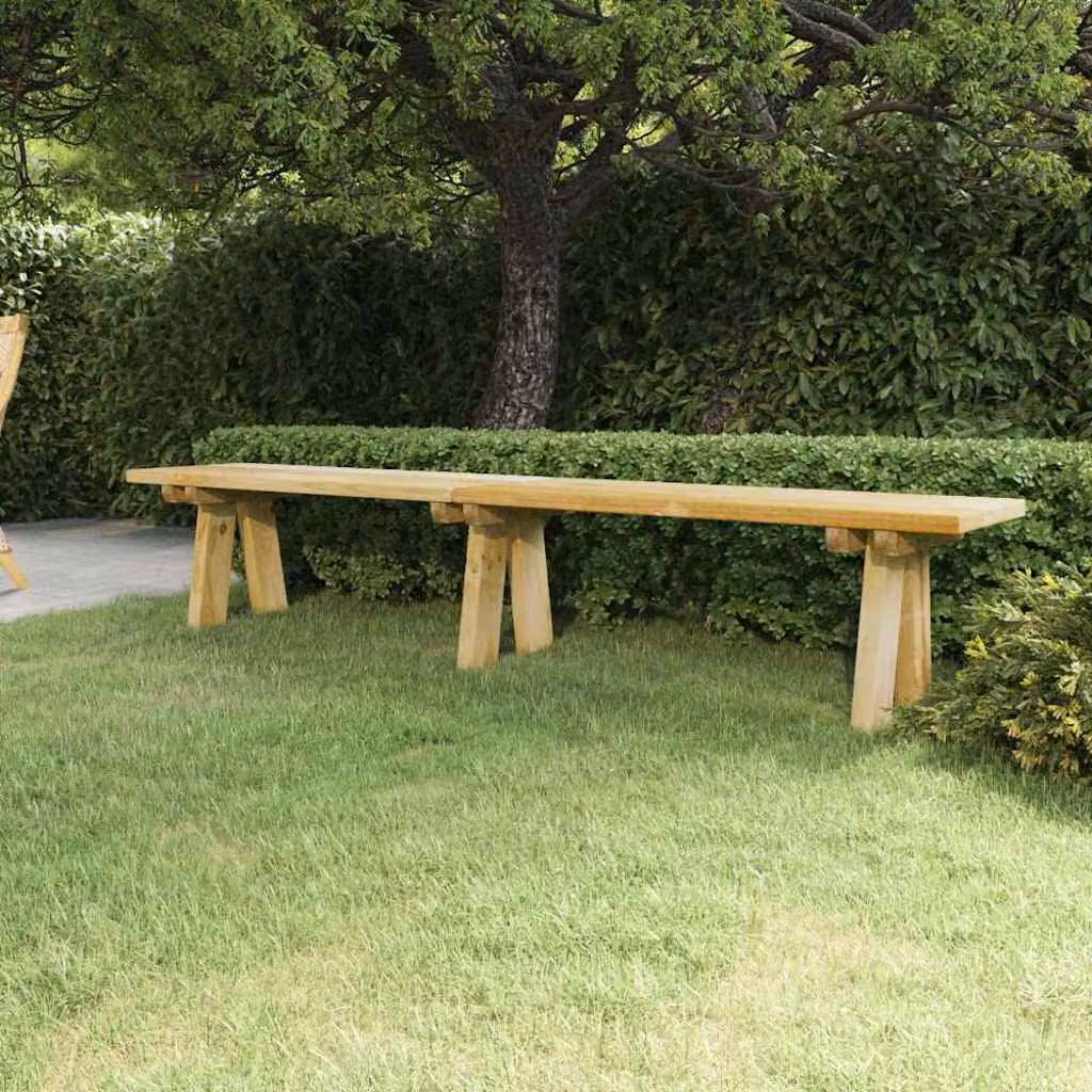 vidaXL Panchina da Giardino in Legno di Pino Impregnato Marrone 220 cm – 1