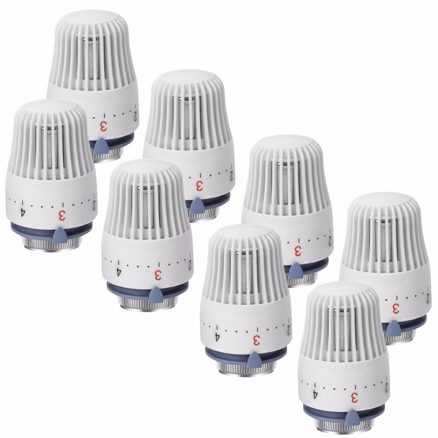 Omgoods - Termostato per radiatore, filettatura M30 x 1.5 - Confezione da 8 pezzi