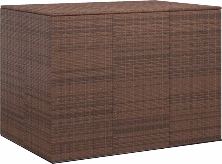 The Living Store Cuscino da giardino PE Rattan 145x100x103 cm Marrone