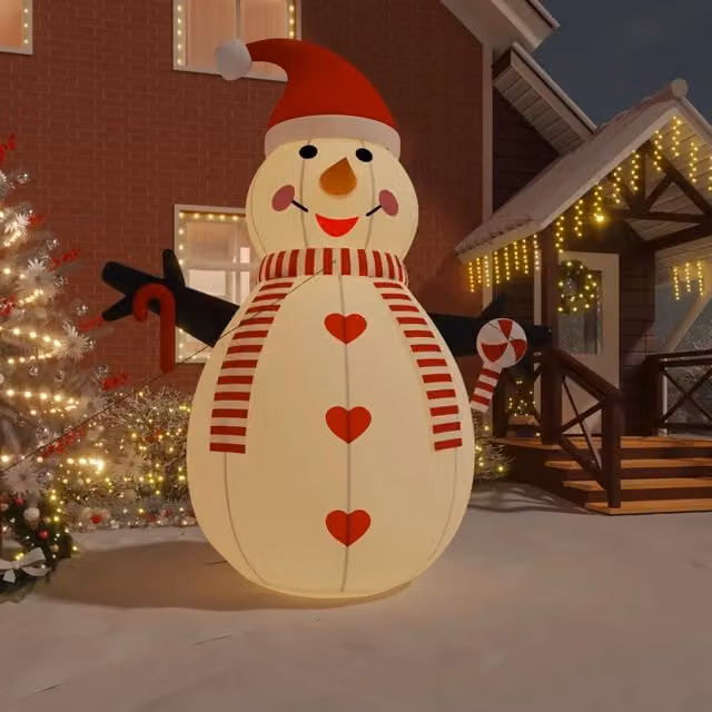 Pupazzo di Neve Gonfiabile con LED vidaXL multicolore in poliestere, Altezza: 460 cm – 1