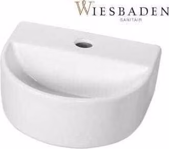 Lavabo in Vetroceramica, piccolo, 30x25x12 cm, LARA, bianco