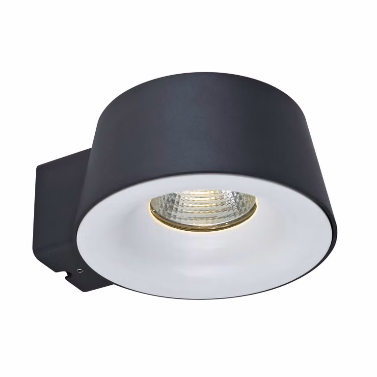 MEGATRON Applique da esterni a LED Sibu, Nero, Alluminio, Applique LED da esterni
