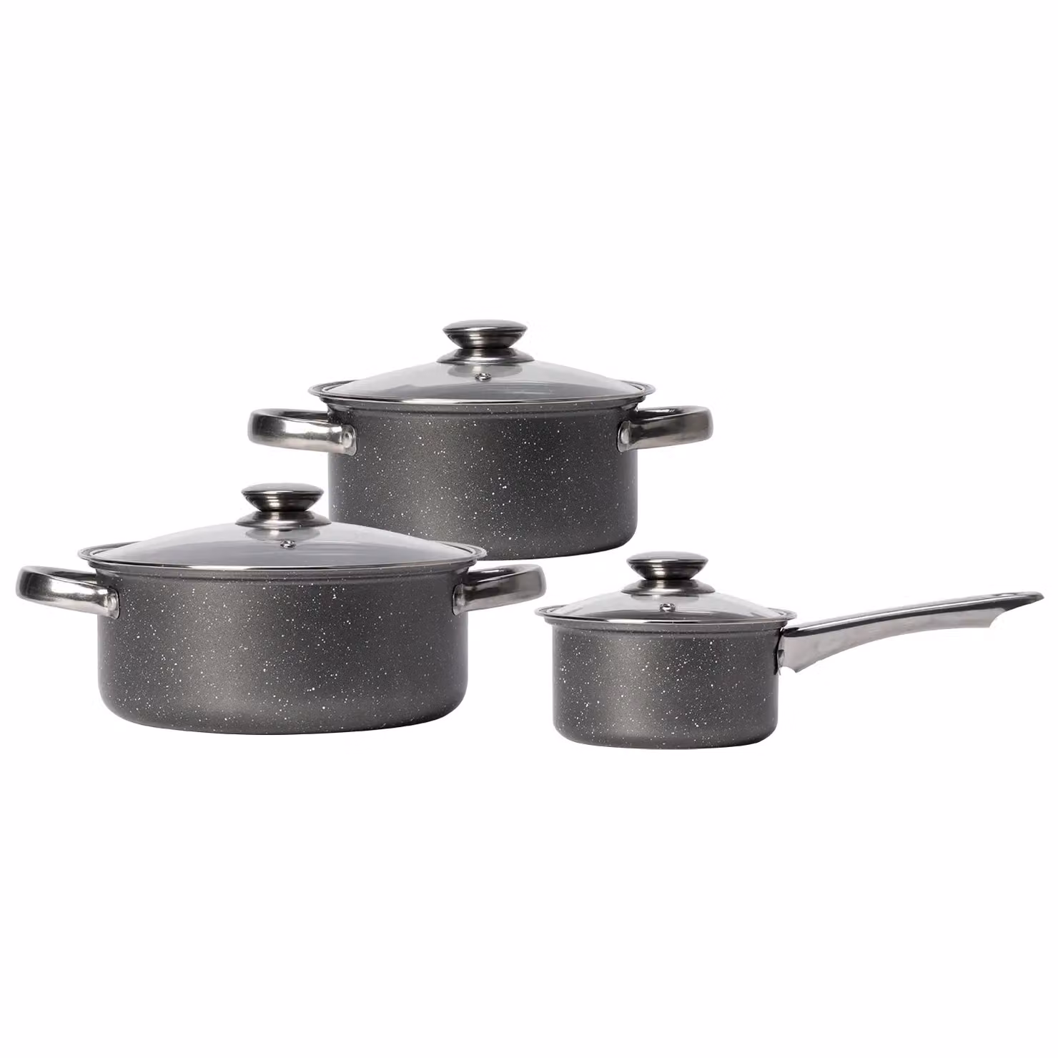 Set di pentole Gusto Casa Corinzia, 6 pezzi, non stick, colore grigio