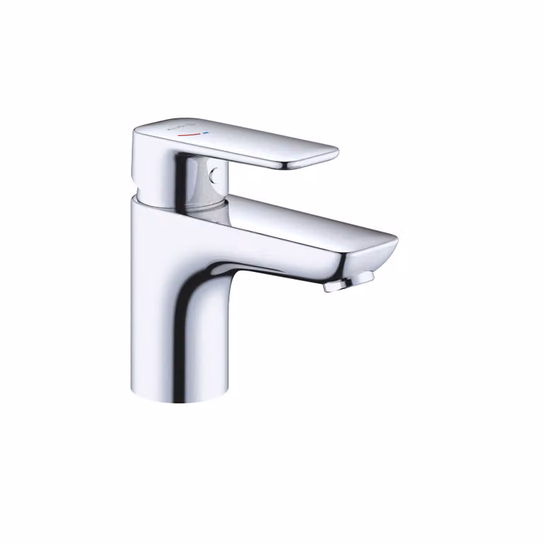 KLUDI PURE&STYLE Mitigeur monocommandé pour lavabo, hauteur de bec 75mm, sans garniture d'écoulement, EcoPlus, 403890575WR4, 403890575WR4