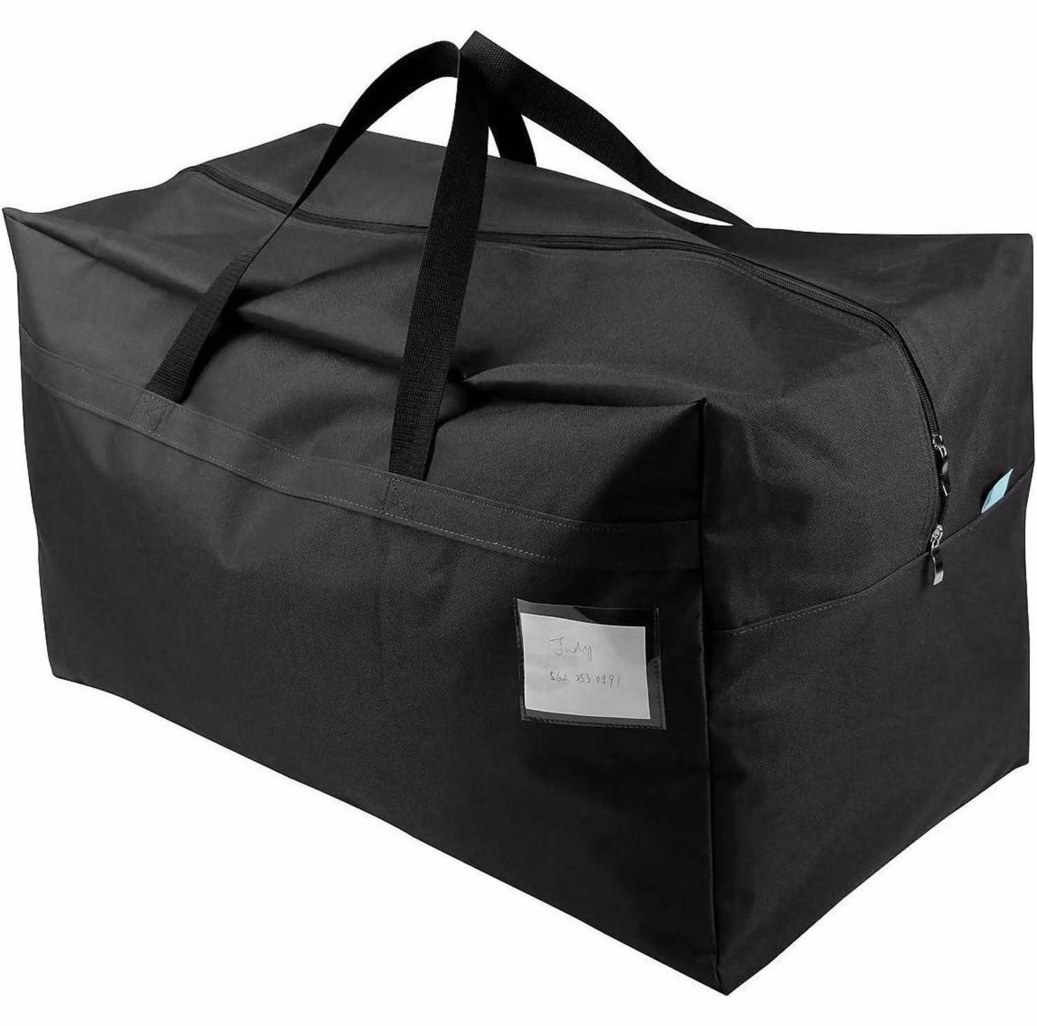 Borsa di stoccaggio jumbo da 100 litri, impermeabile, in tessuto Oxford, colore nero, dimensioni 70x42x35 cm