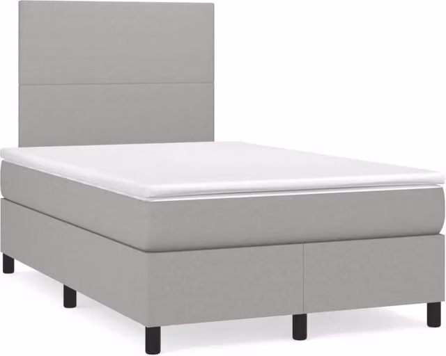 Letto Ibrido vidaXL con Struttura in Legno di Pino e Materasso Grigio e Bianco L/P/H: 120 x 200 x 193 cm