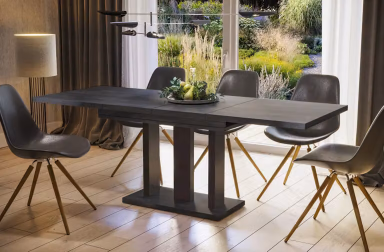 Tavolo da pranzo Endo-Moebel Appia 130cm - 210cm tavolo a colonna allungabile tavolo da cucina (cemento scuro)