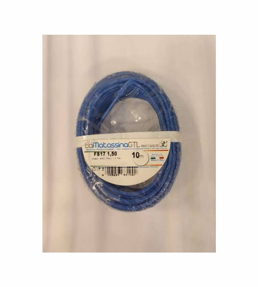 Go-At Topline Cavo elettrico unipolare FS17 1,5 mm² blu 10 m isolato