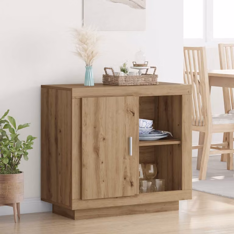 Credenza moderna vidaXL in legno color marrone L: 80 cm, P: 40 cm, H: 75 cm