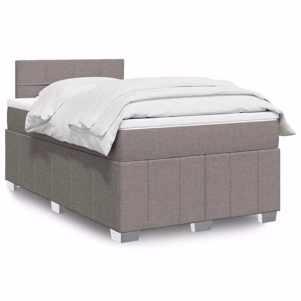 vidaXL Giroletto a Molle con Materasso Ibrido in Tessuto, L/P/H: 120 x 200 cm