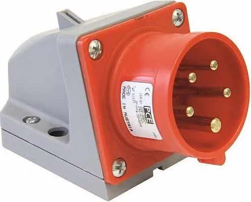 Spina CEE per apparecchi a parete, 400V/16A, IP44, 5 poli