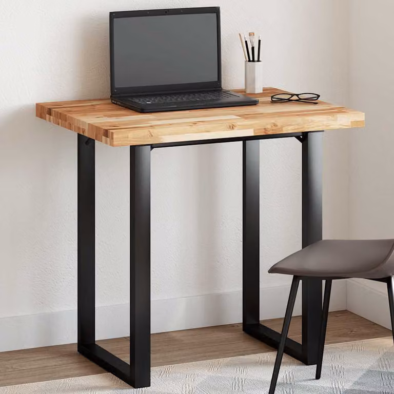 Piano Tavolo Rettangolare in Legno Massello di Acacia oliato vidaXL, Marrone, L 100 cm x P 60 cm x H 4 cm