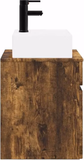 Mobile Lavabo | Armadio Lavabo da Parete Rovere Fumo 39 x 41 x 62,5 cm