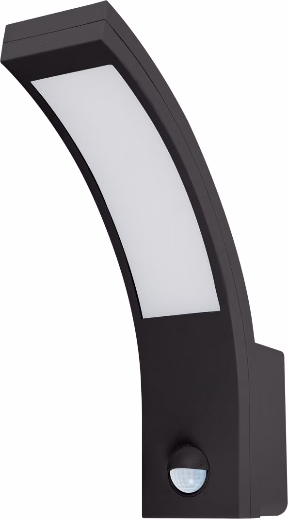 Applique da esterno LED con rilevatore di movimento IP54 H: 25,7 cm interruttore nero bianco neutro luce bianca 4000 K