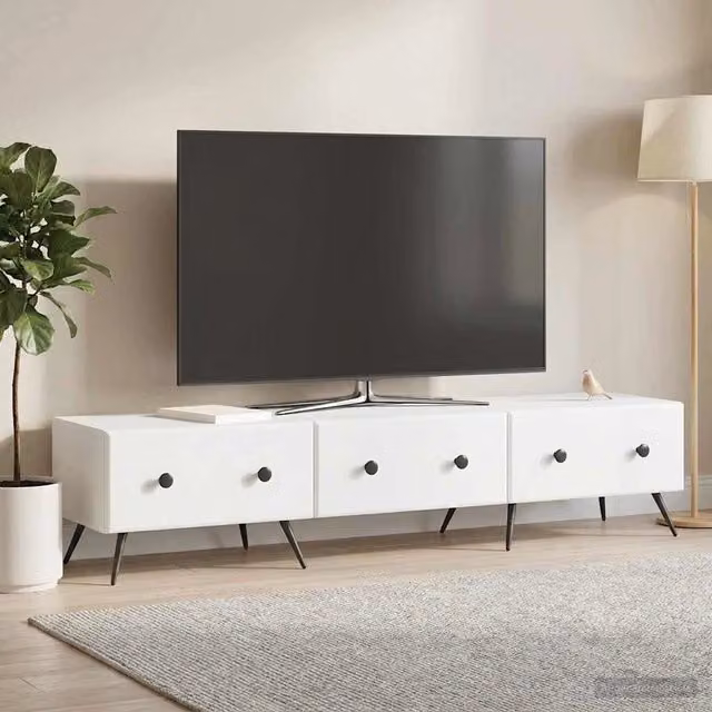 Mobile TV moderno vidaXL bianco in MDF per soggiorno L/P/H: 147 x 34,5 x 30 cm – 1