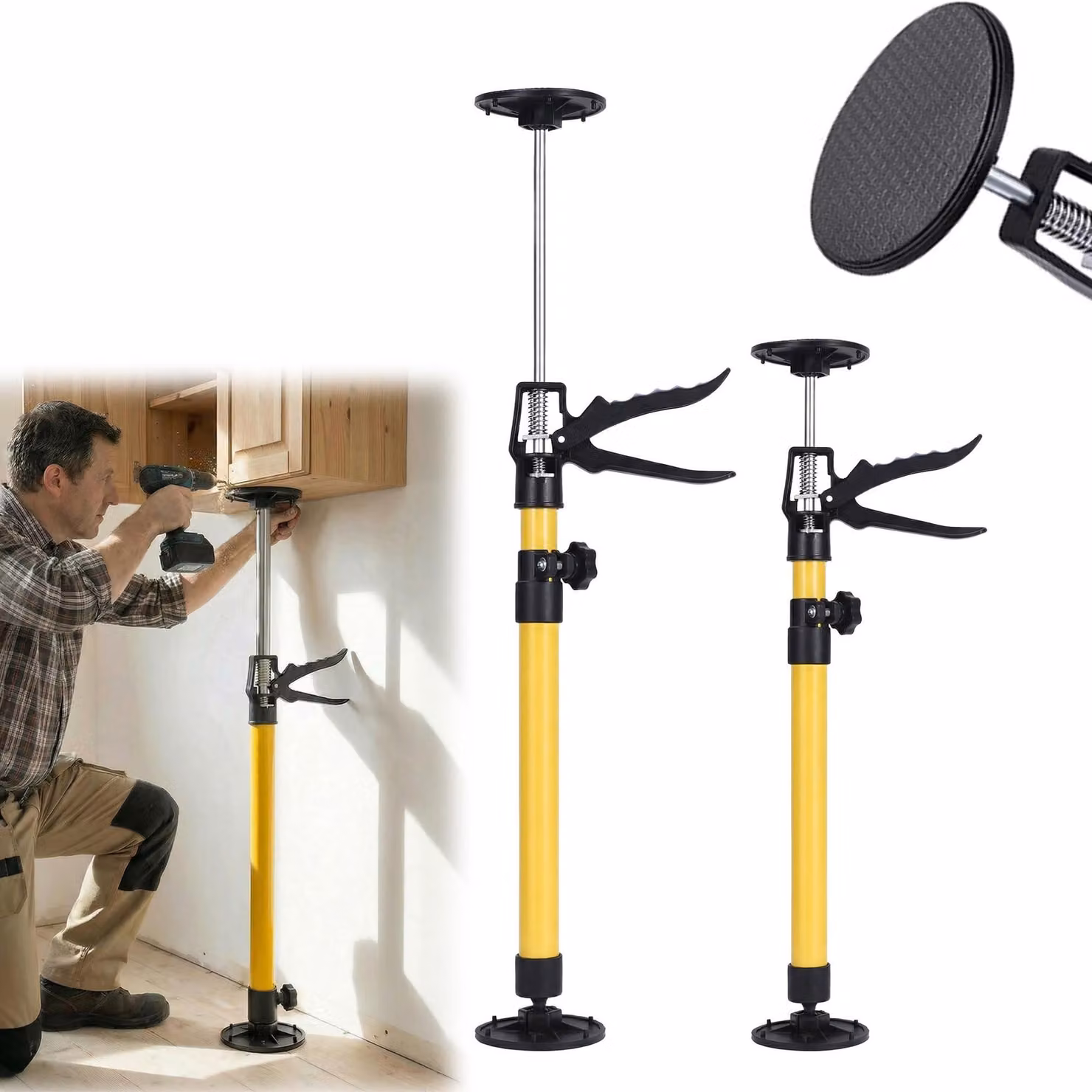 Omgoods - Set di 2 supporti a soffitto regolabili per cucina e progetti fai-da-te